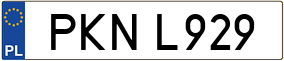 Trailer License Plate
